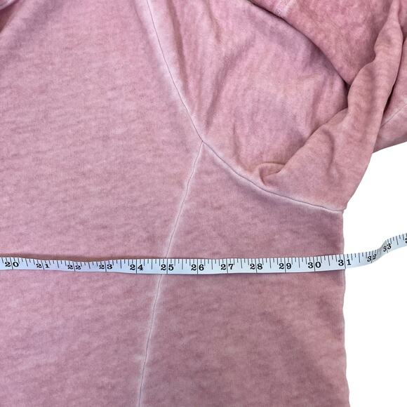 Ulla Popken Sz 28/30 Distressed Pink Full-zip Hooded Sweatshirt with Rhinestones - Picture 10 of 16